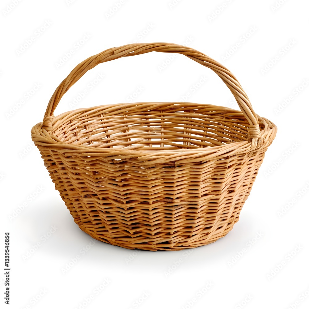 Obraz premium empty wicker basket