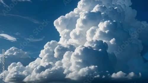 blue sky with clouds.