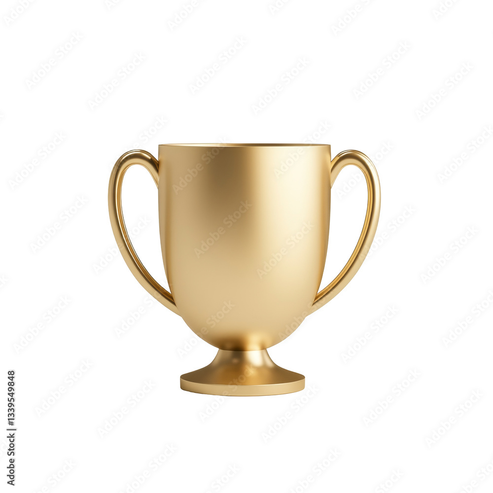 Golden cup trophy for excellence achievement and recognition prize with double handles Golden cup trophy for excellence achievement and recognition prize with double handles