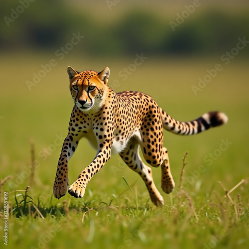 cheetah in serengeti national park-cheetah in the grass photo