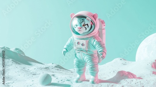 Space Pastel Blue Moment Pink Right Spacesuit Text