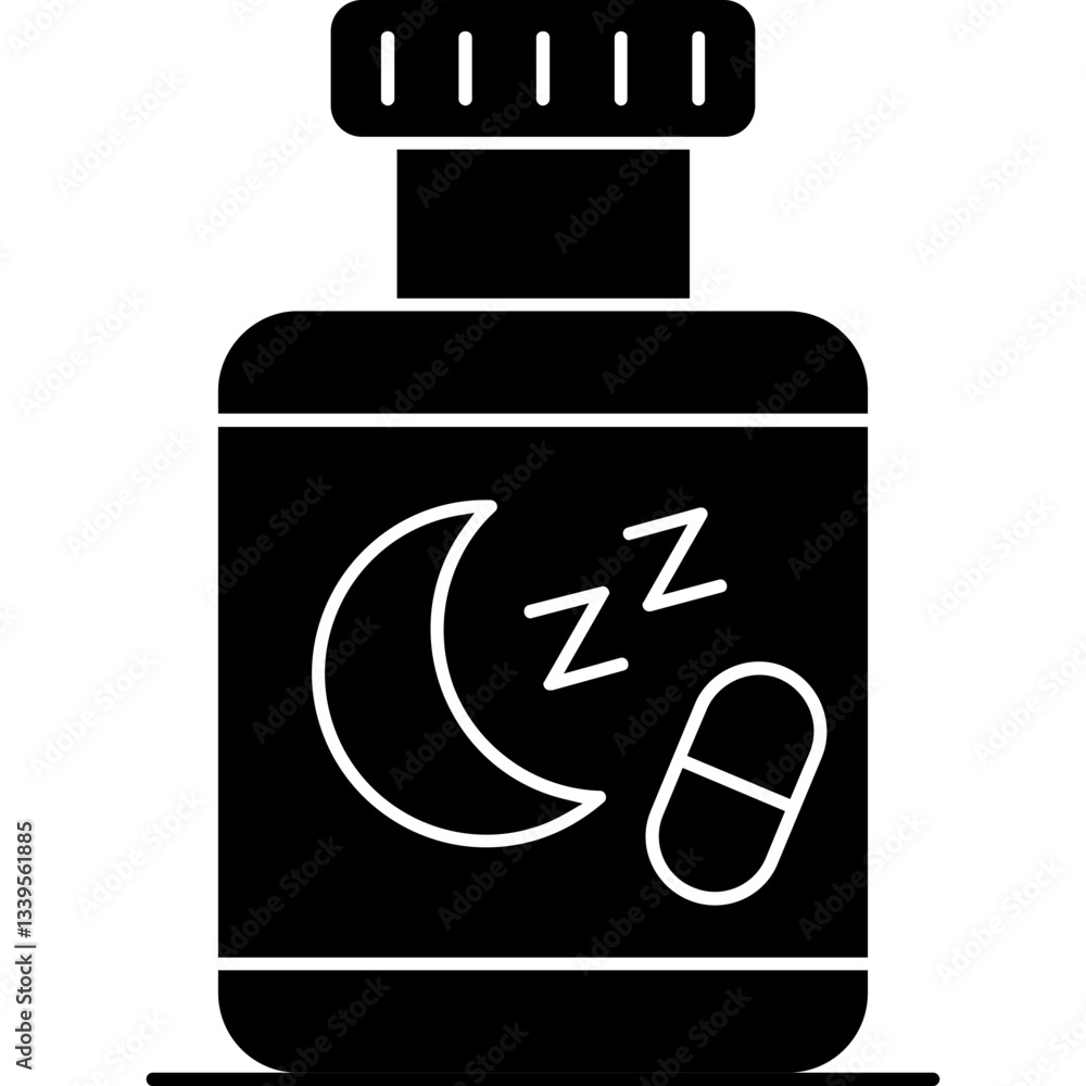 Obraz premium Sleeping pills Icon