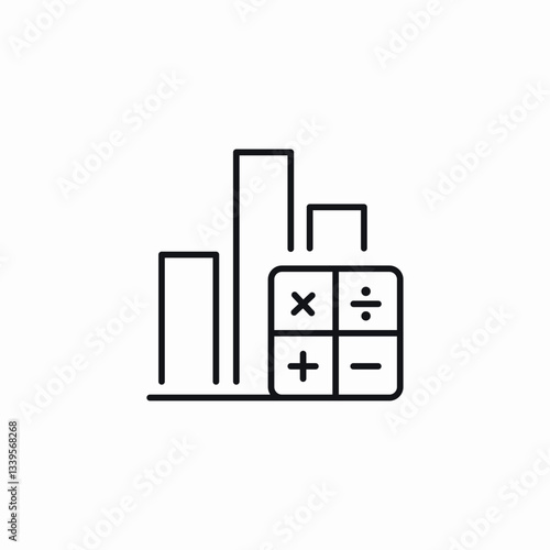 analysis calculate icon sign vector