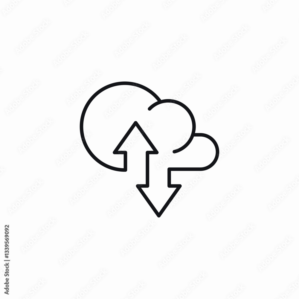 cloud connect icon sign vector cloud connect icon sign vector
