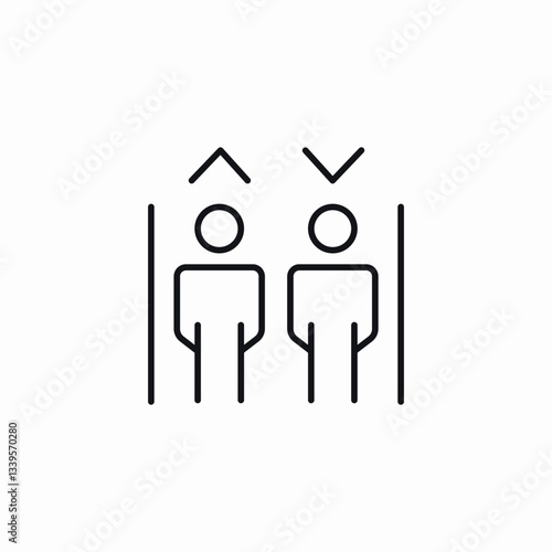 elevator use icon sign vector