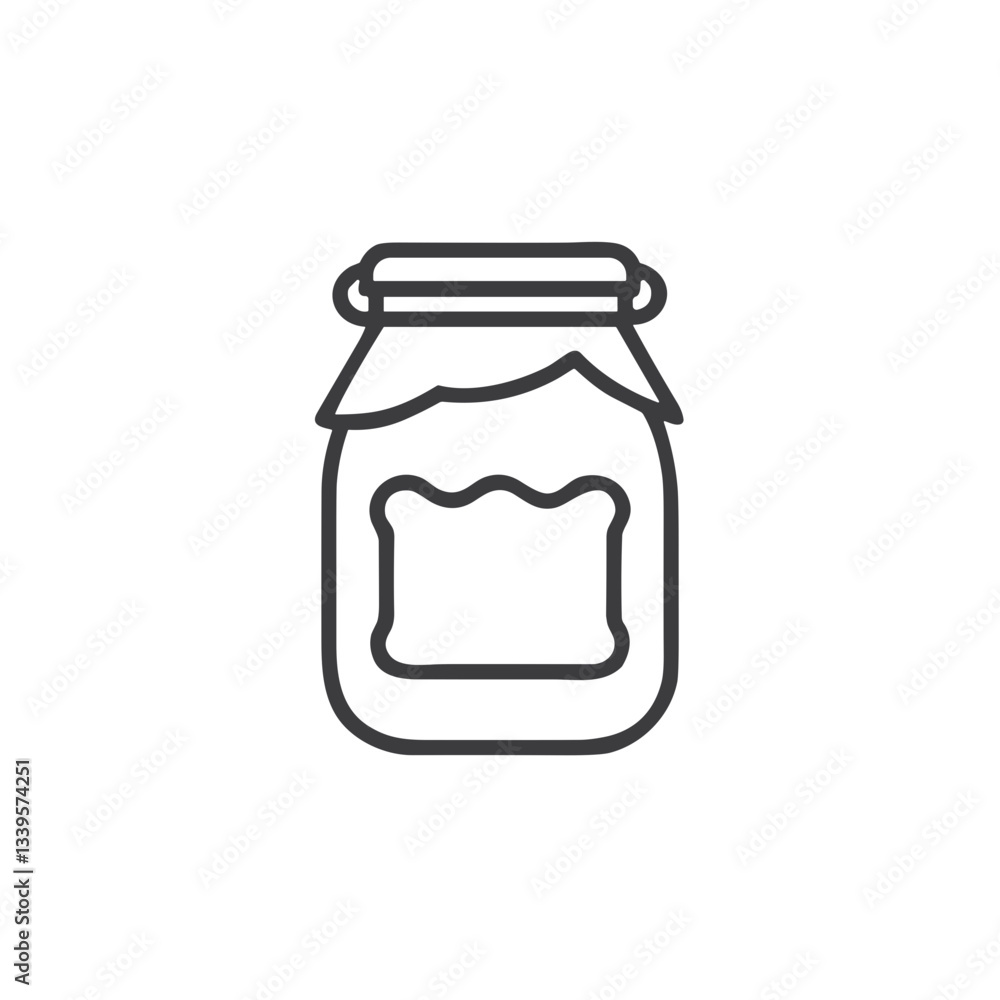Jam Jar Icon for Food Blogs, Recipe Websites, Cooking Apps, Menu Design, Culinary Graphics and Kitchen-related Digital Content Jam Jar Icon for Food Blogs, Recipe Websites, Cooking Apps, Menu Design, Culinary Graphics and Kitchen-related Digital Content