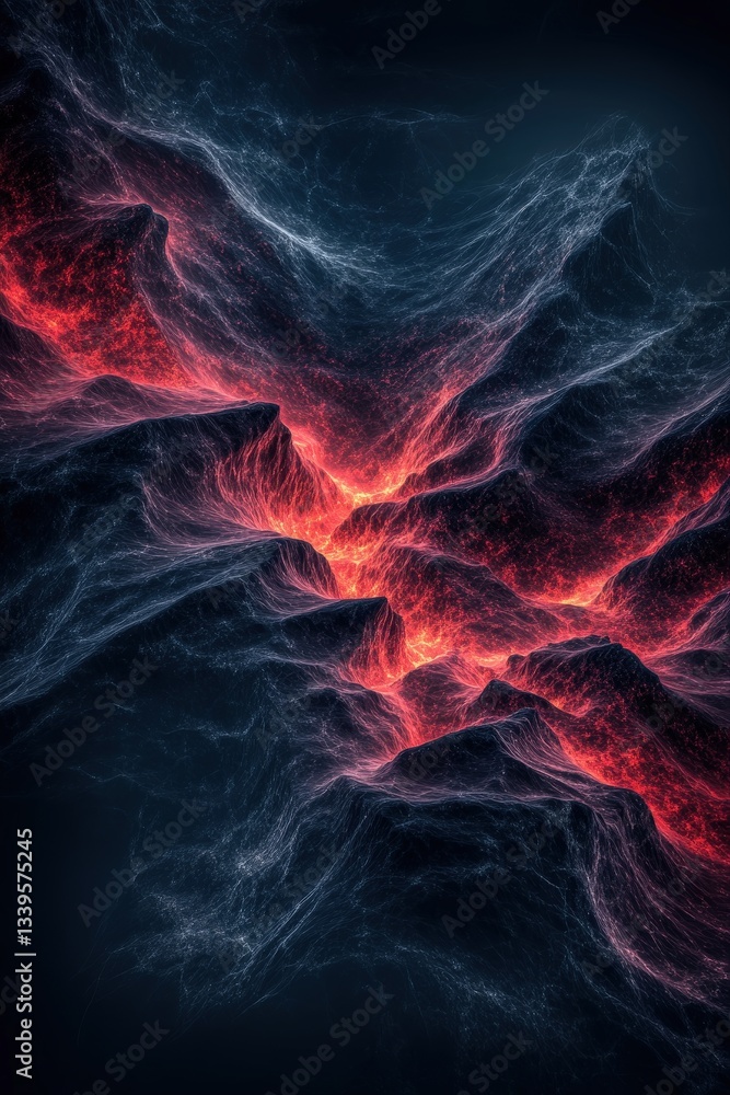 Fototapeta premium Abstract Digital Energy: Vibrant and Dynamic Colorful Light Patterns