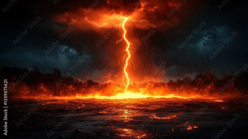 Fiery, apocalyptic storm Fiery, apocalyptic storm