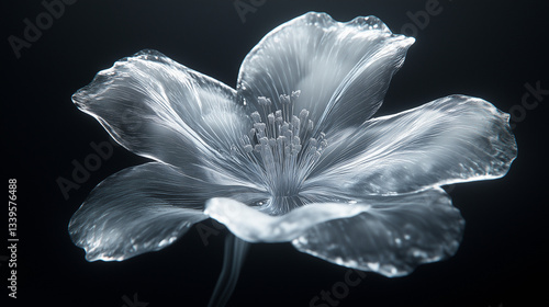 A close-up of a delicate single sakura flower showcasing its intricate beauty and soft petals