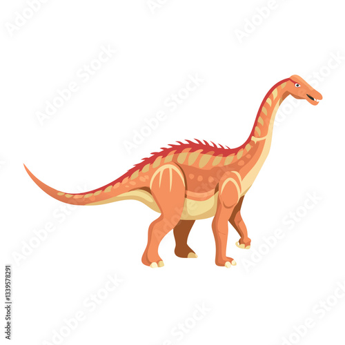 Brachiosaurus Dinosaur Illustration Vector Design

