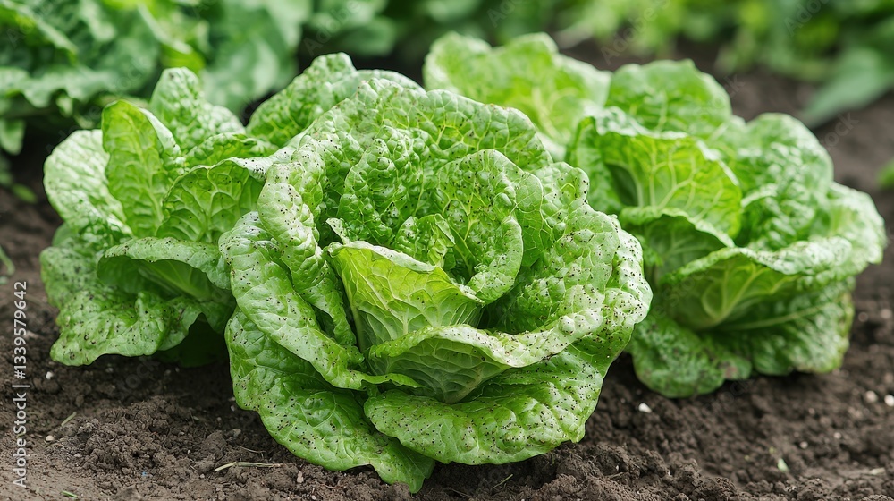 Fresh Green Lettuce Growing in Garden Fresh Green Lettuce Growing in Garden