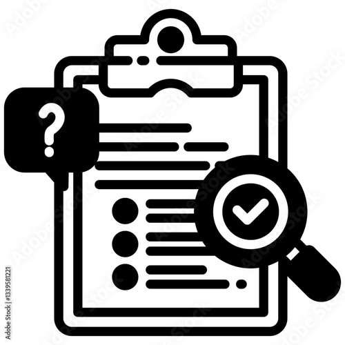 Question icon in Mix Filled Style. Simple Vector Design. Simple Vector Outline Filled Icon