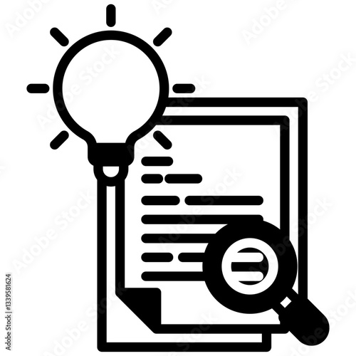 Research icon in Mix Filled Style. Simple Vector Design. Simple Vector Outline Filled Icon