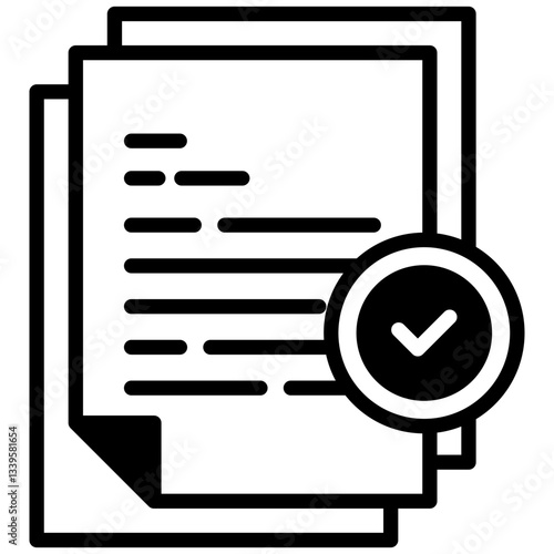 Agreement icon in Mix Filled Style. Simple Vector Design. Simple Vector Outline Filled Icon