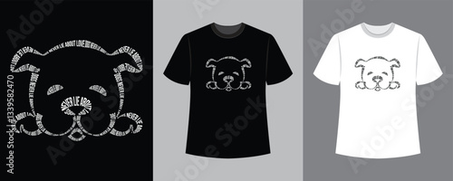 dogs never lie about love text with illustration t-shirt design idea