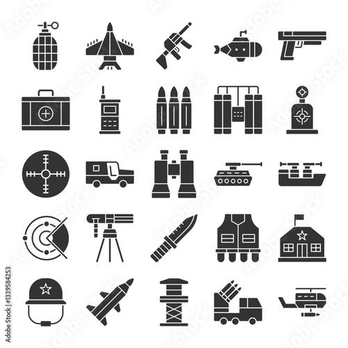 Military Icon Set	
