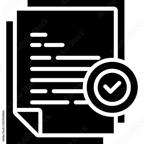 Agreement icon in Glyph Style. Simple Vector Design. Simple Vector Glyph Icon