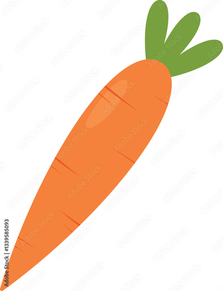 One carrot. Isolated vector illustration. One carrot. Isolated vector illustration.