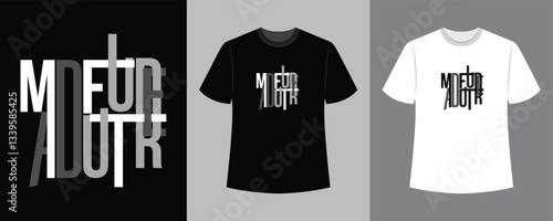 Mad future text illustration t-shirt design