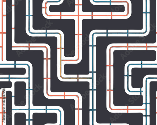 abstract maze, seamless background
