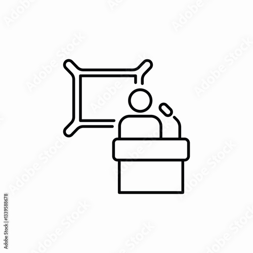 public presentation icon sign vector