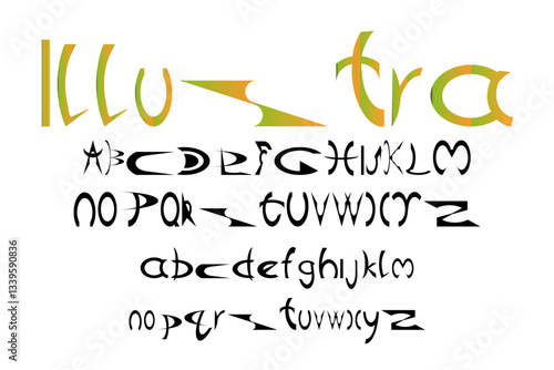 Illustra Font Style, Custom Font, Illustration