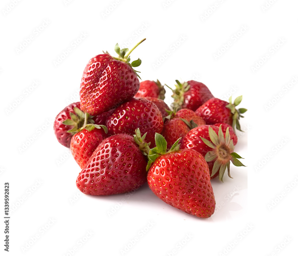 strawberries on white background strawberries on white background