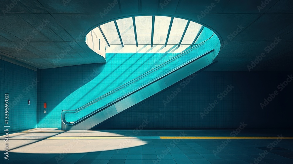 Obraz premium Modern Subway Escalator