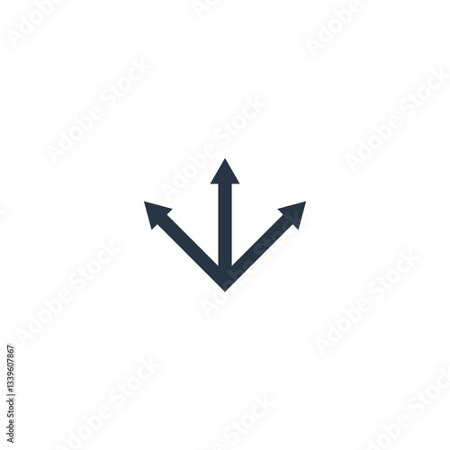 Three-way vector icon. Isolated design for navigation sign with a focus on high sales. Vector illustration. Free Download Three-way vector icon. Isolated design for navigation sign with a focus on high sales. Vector illustration. - GFXLoad