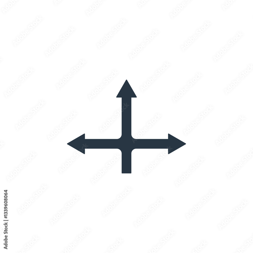Three-way vector icon. Isolated design for navigation sign with a focus on high sales. Vector illustration. Three-way vector icon. Isolated design for navigation sign with a focus on high sales. Vector illustration.