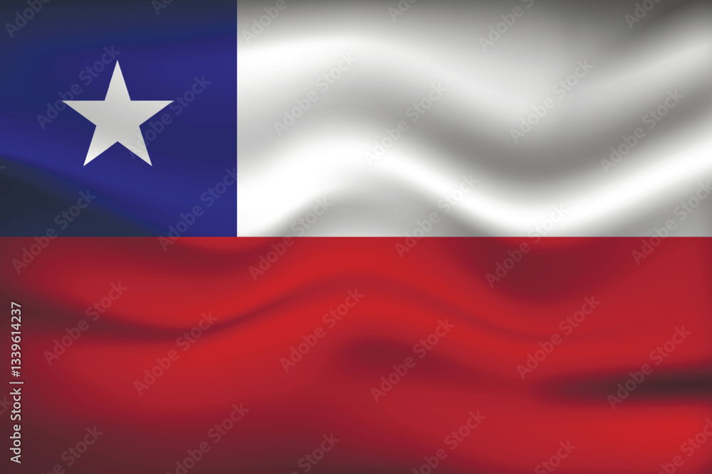 Flag of Chile. Chilean national symbol in official colors. Template icon. Abstract vector background. Flag of Chile. Chilean national symbol in official colors. Template icon. Abstract vector background.