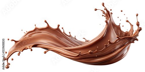  liquid chocolate splash isolated on white background.PNG