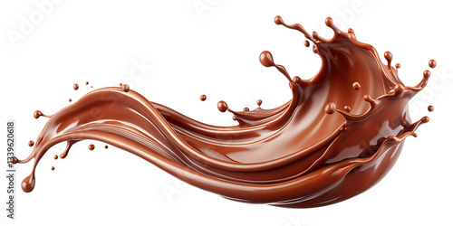  liquid chocolate splash isolated on white background.PNG