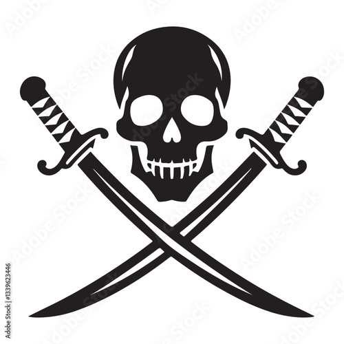 Skull and crossbones vector art symbol of piracy