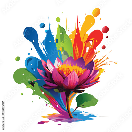 abstract colorful background with splashes