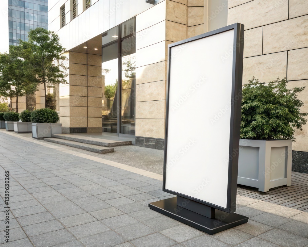 Blank outdoor sidewalk board poster mockup for your design Blank outdoor sidewalk board poster mockup for your design
