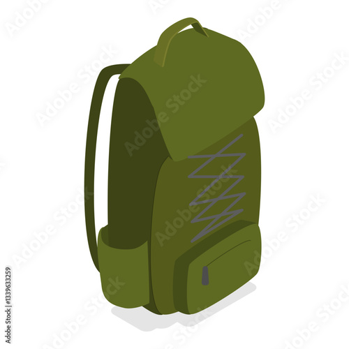 3D Isometric Flat Vector Illustration of Millitary Collection, Army Equipment. Item 10