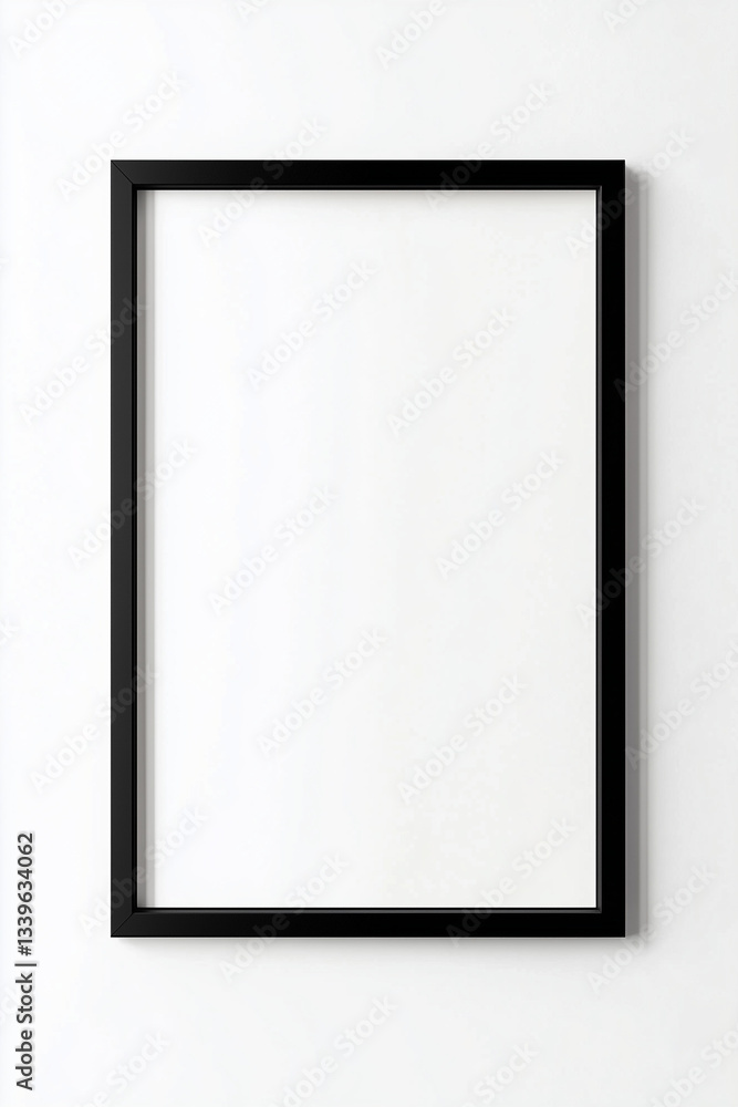 Modern black-bordered rectangle frame isolated on a white background Modern black-bordered rectangle frame isolated on a white background