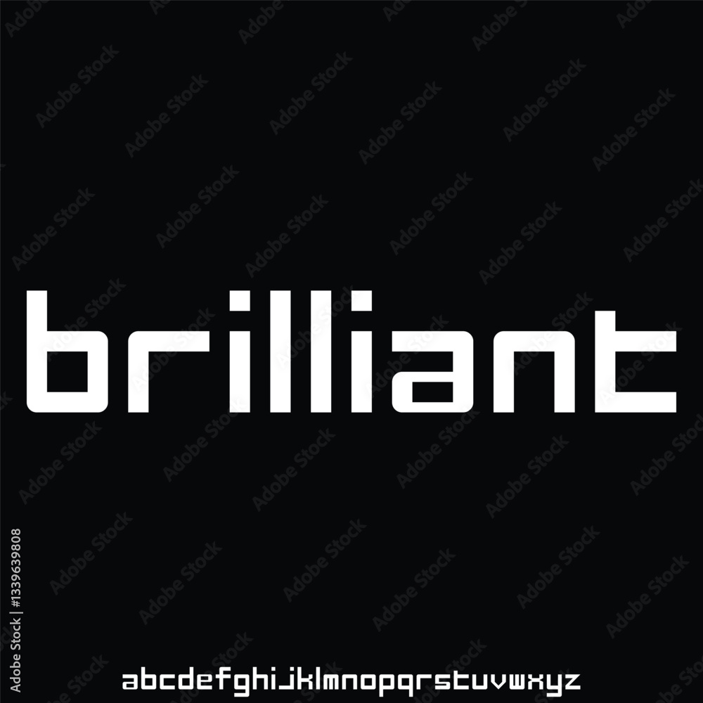 Modern clean sans serif unique style alphabet display font vector Modern clean sans serif unique style alphabet display font vector