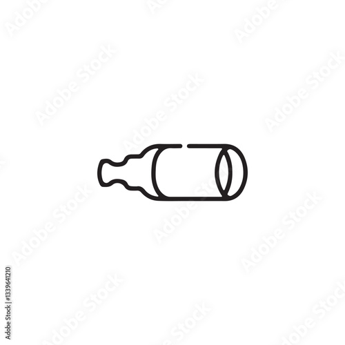 motorcycle exhaust system minimal line art icon,vector 