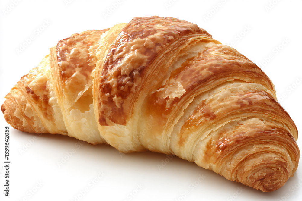 photo of a croissant on a white background,