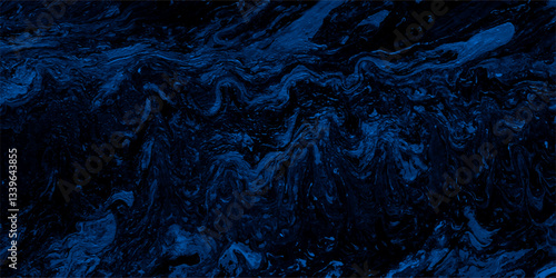 Blue marble on black background and gray and blue granite tiles floor. Sea water at moon light reflecting  texture. Rough cement wall background for graphic design. Blue rustic peach seamless texture.