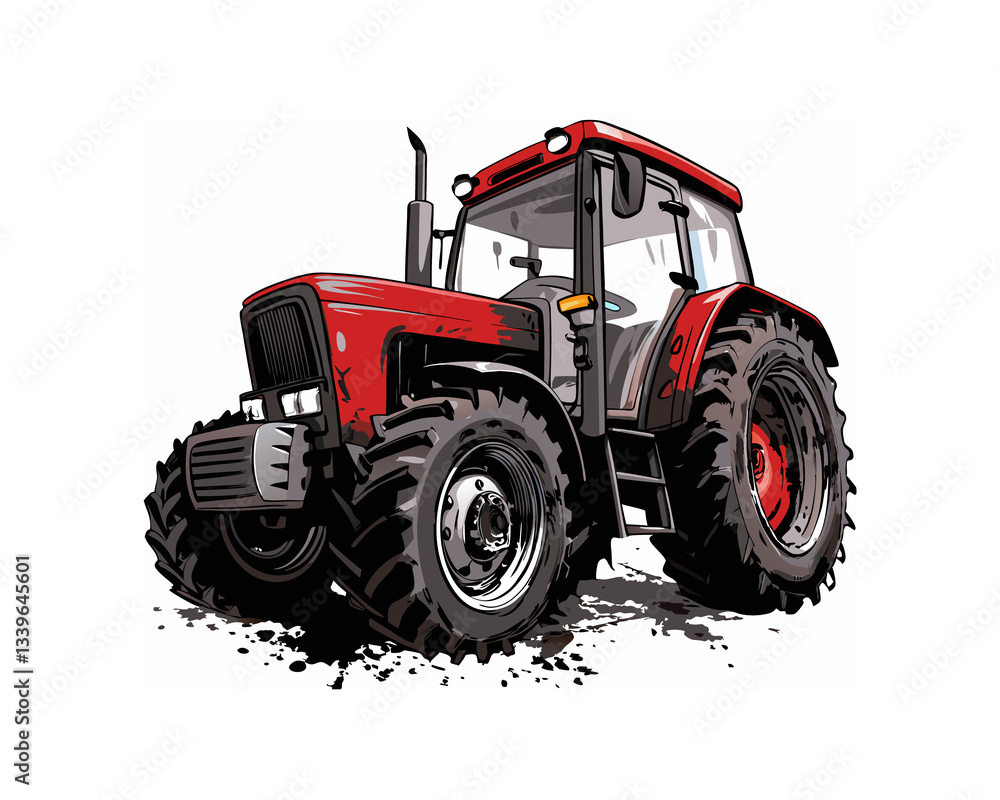 Obraz premium tractor isolated on white background