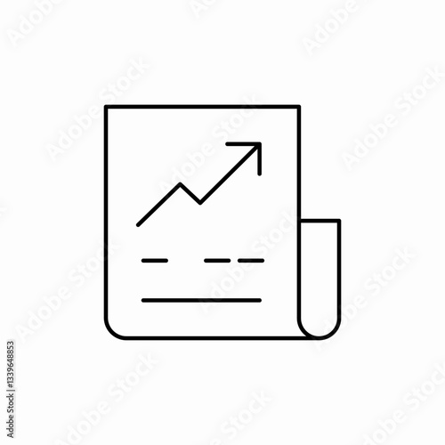 statistics document icon sign vector