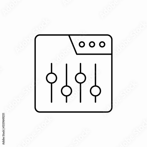 tab settings icon sign vector