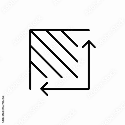 field dimension icon sign vector