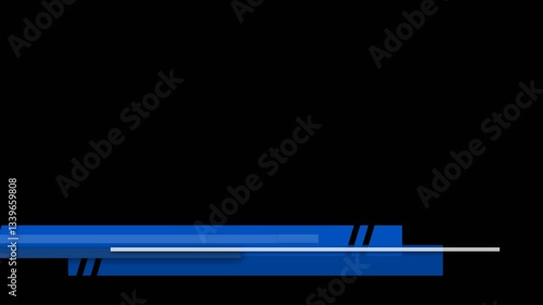 Corporate Lower Third Blue with Alpha Channel