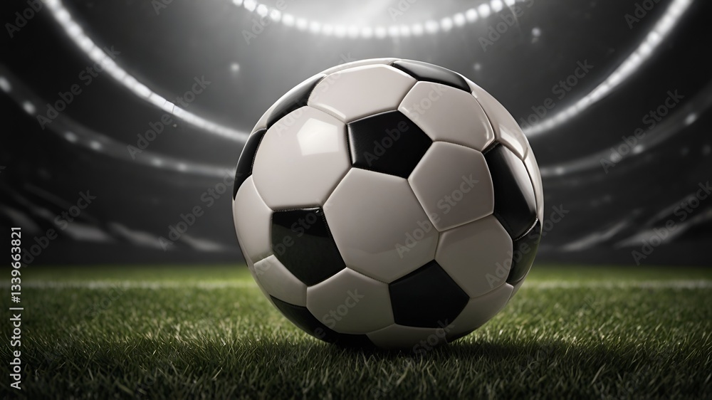 Fototapeta premium soccer ball on grass