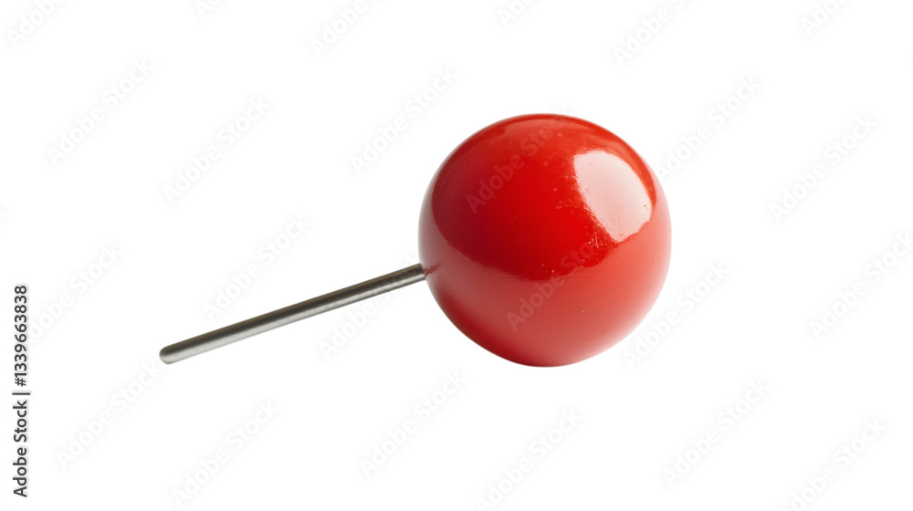 Red pin isolated on white background Red pin isolated on white background