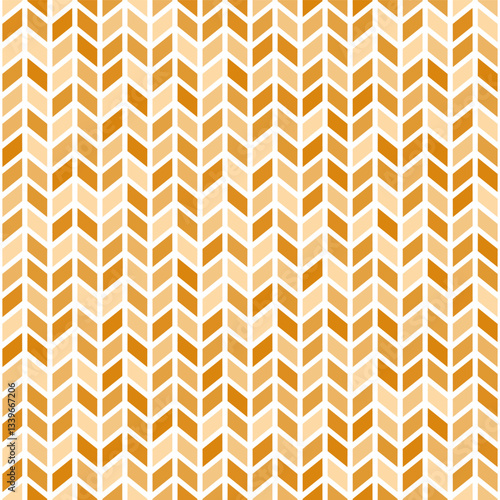 Wheat gold seamless pattern. Repeating golden grain wheats on white background. Repeated flour patterns. Spike corn. Texture bakery. Repeat beer ear. Bread cereal. Design prints. Vector illustration